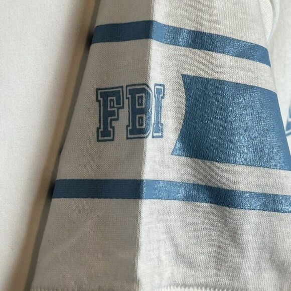 Dodger Sportswear FBI Academy Raglan Blue White Jersey T-shirt Adult Size Medium - Picture 4 of 5